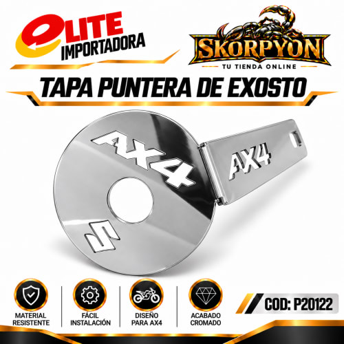 Tapa Puntera de Exosto AX4 Sencillo Cromado
