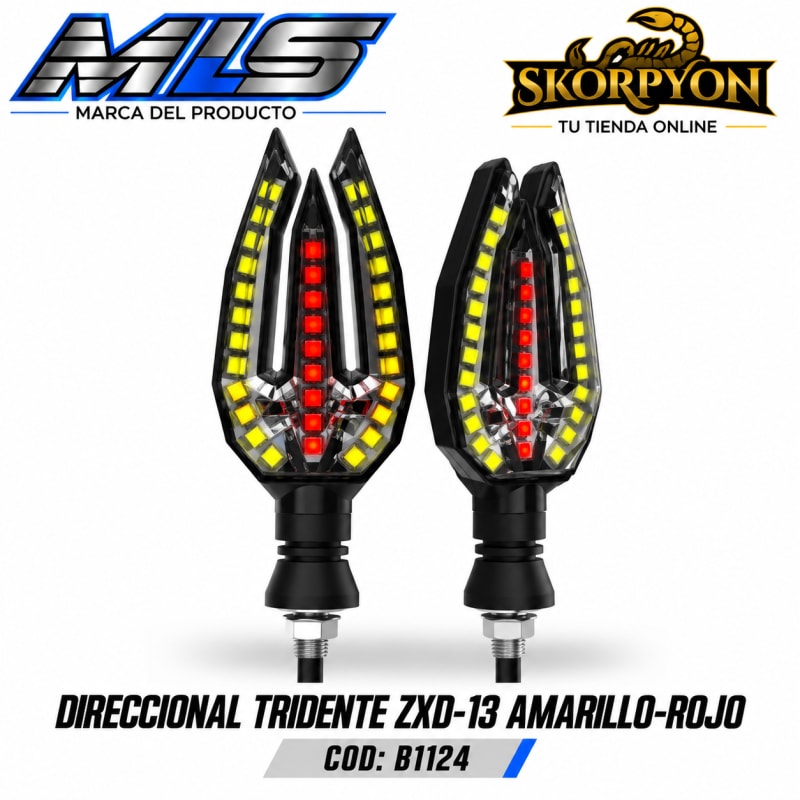 Direccional Tridente ZXD-13 Amarillo-Rojo
