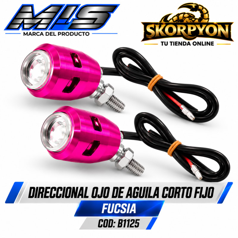 Direccional Ojo de Águila Corto Fijo Fucsia