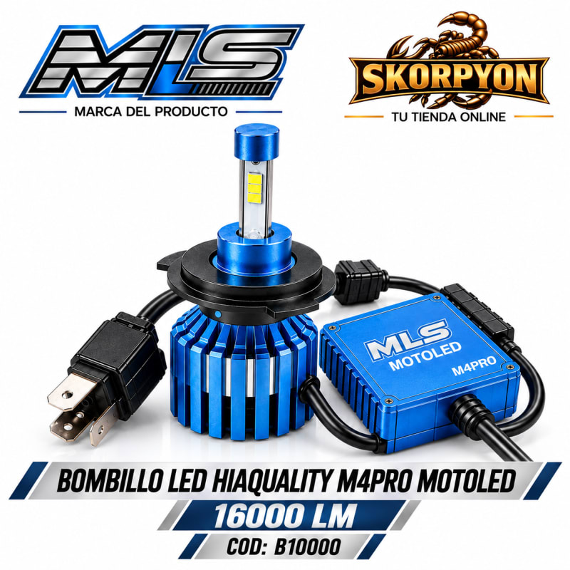 Bombillo LED Hi Quality M4 Pro MLS 16000 LM 8000K Motoled