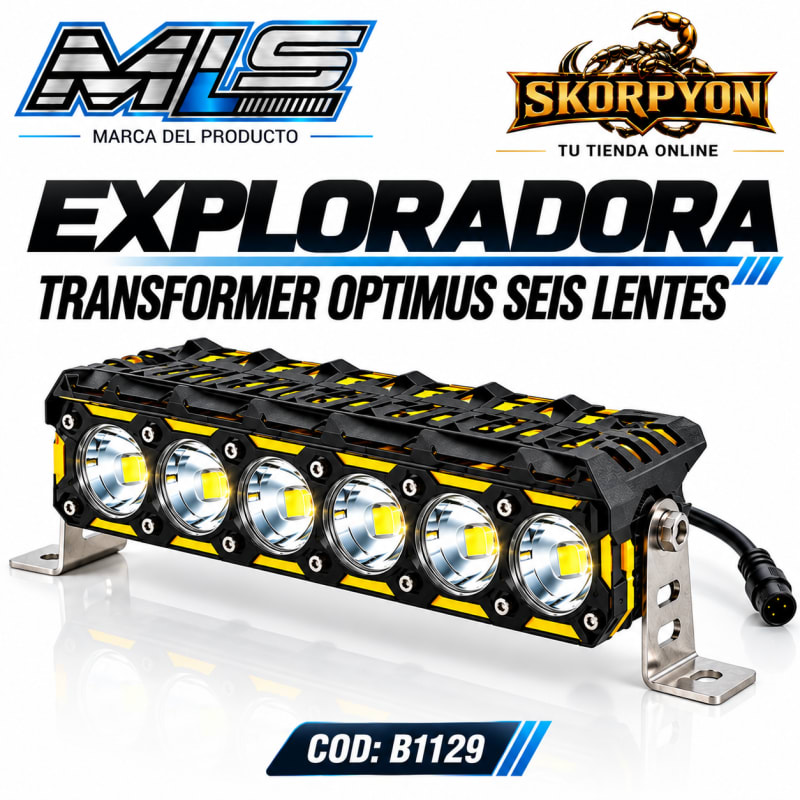 Exploradora Transformer Optimus Seis Lentes 6500K 30000LM