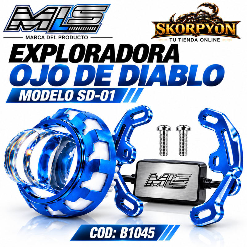 Exploradora Ojo de Diablo AZUL 6500K-2000LM