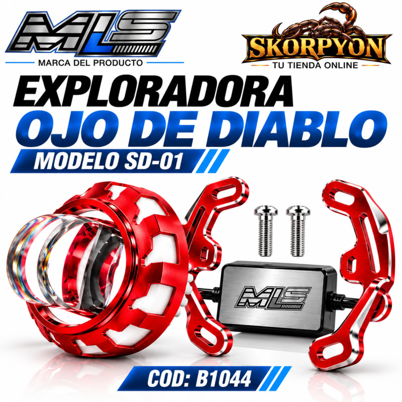Exploradora Ojo de Diablo Rojo  6500K-2000LM
