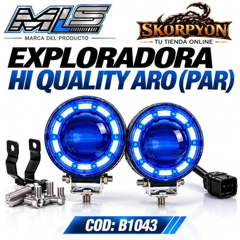 Exploradora Hi Quality Aro(PAR) AZUL 6500K-6000LM 