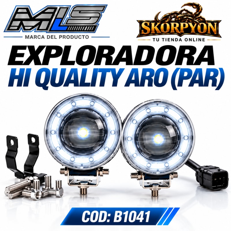 Exploradora Hi Quality Aro (Par) BLANCO 6500K-6000LM 