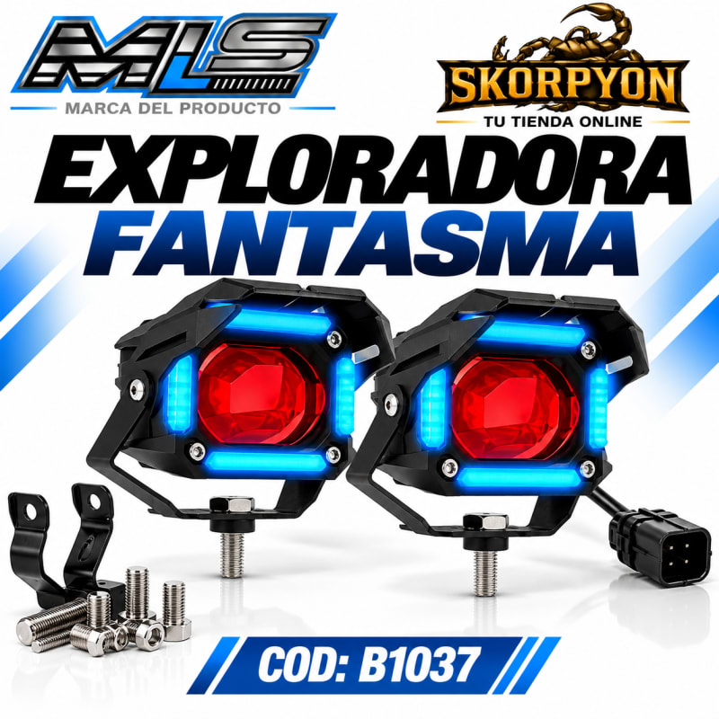 Exploradora Fantasma Multifuncional 6500K-20000LM