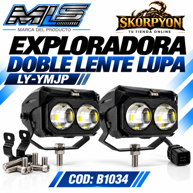 Exploradora Doble Lente Lupa LY-YMJP 6500K-8000LM