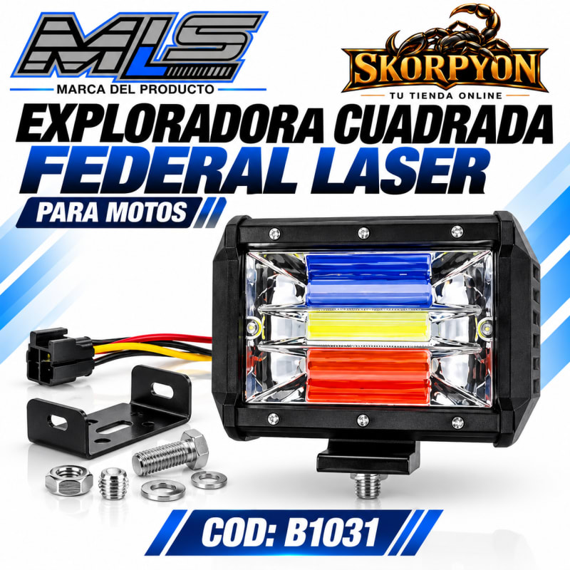Exploradora Cuadrada Federal Laser 6.500K-4800LM