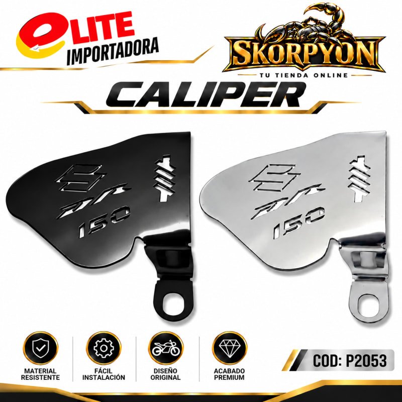 Caliper Suzuki DR 150 Sencillo Cromado/Negro