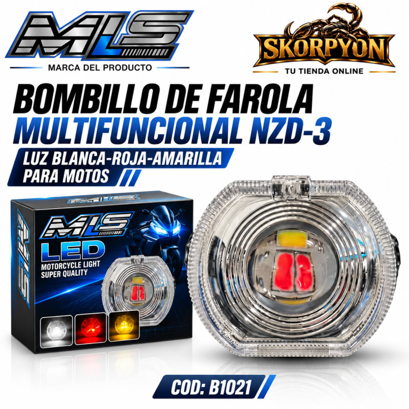 Bombillo de Farola Multifuncional NZD-3 6500K-1800LM 
