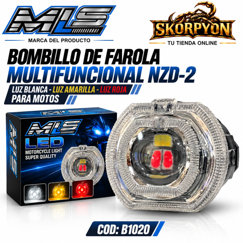 Bombillo de  Farola Multifuncional NZD-2 6500K-1800LM 