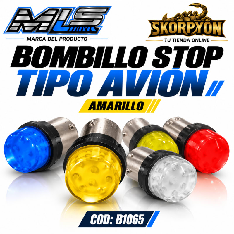 Bombillo Stop Bombillo Tipo Avión Amarillo (Unidad)