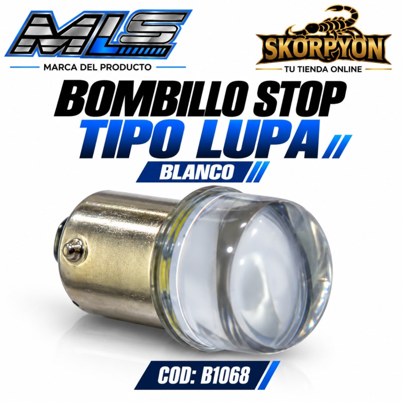 Bombillo Stop Tipo Lupa Blanco (Unidad)