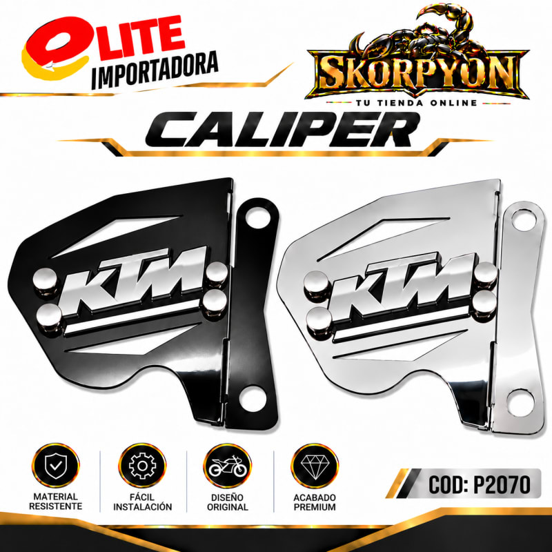 Caliper KTM 3D Cromado/Negro (Unidad)