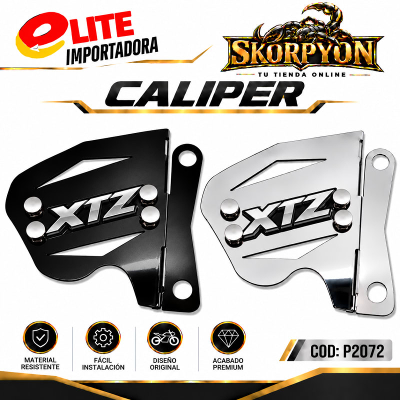 Caliper XTZ 3D Cromado/Negro (Unidad)