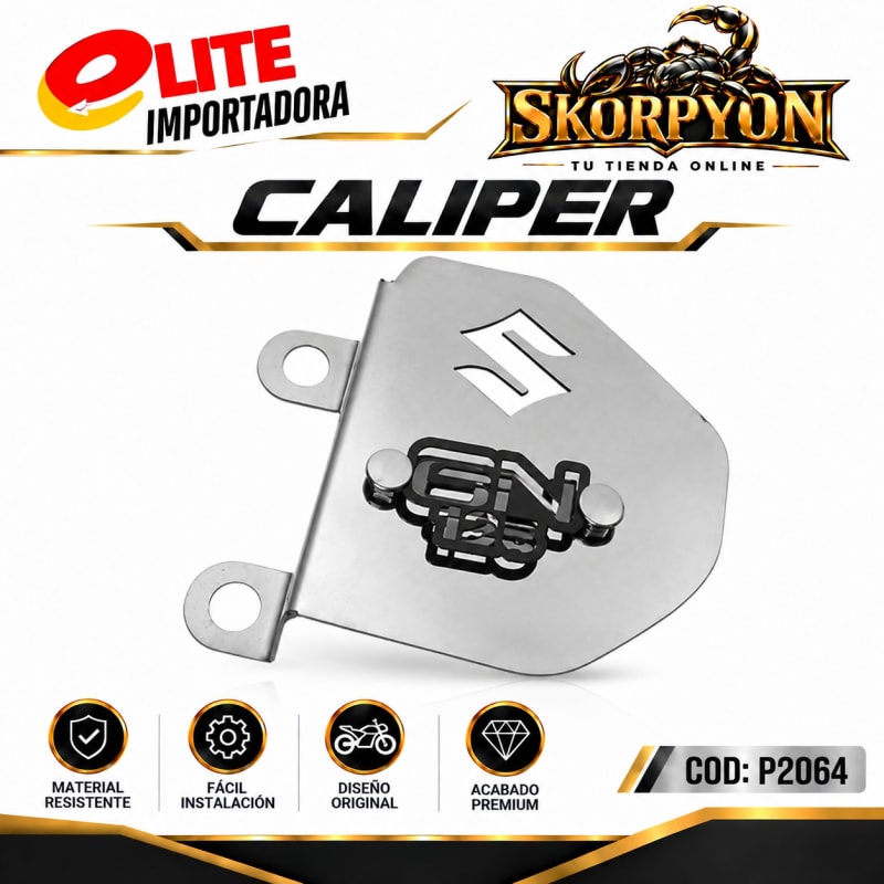Caliper Suzuki GN 125 3D Cromado
