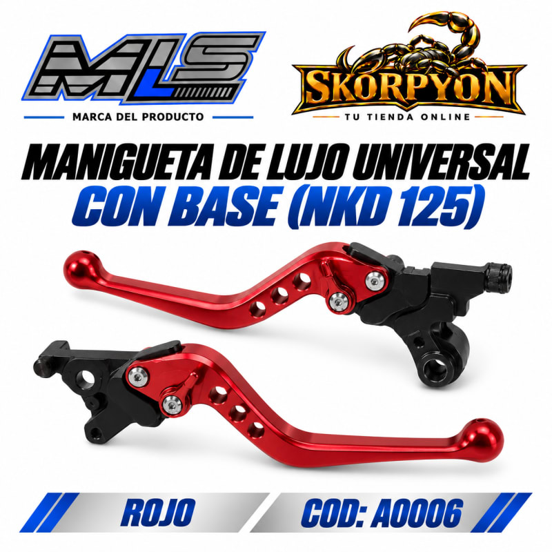 Manigueta de Lujo Universal con Base (NKD 125) Rojo