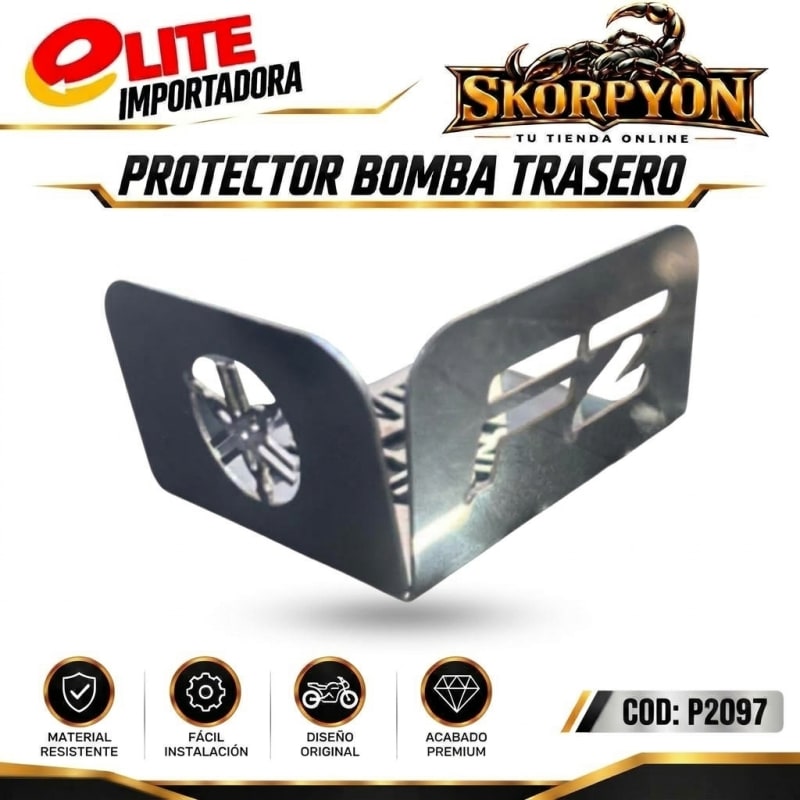 Protector Bomba Trasero FZ Sencillo Cromado