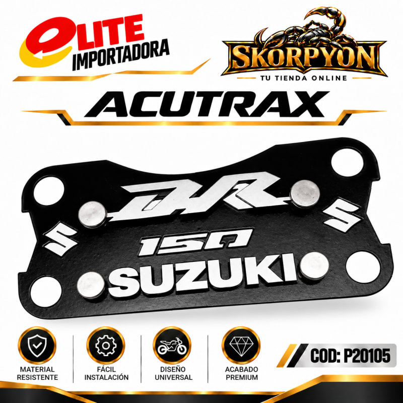 Acutrax Suzuki DR 150 3D Negro
