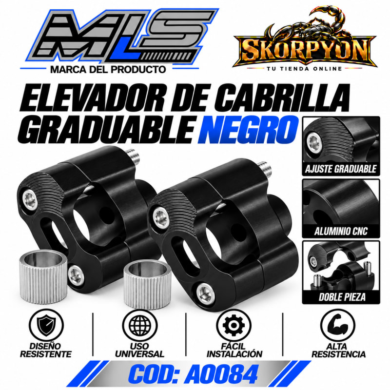Elevador de Cabrilla Manubrio Graduable - Negro