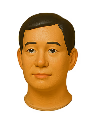 Kinetic media stripe featuring an animated portrait, showcasing smooth GSAP web animations.