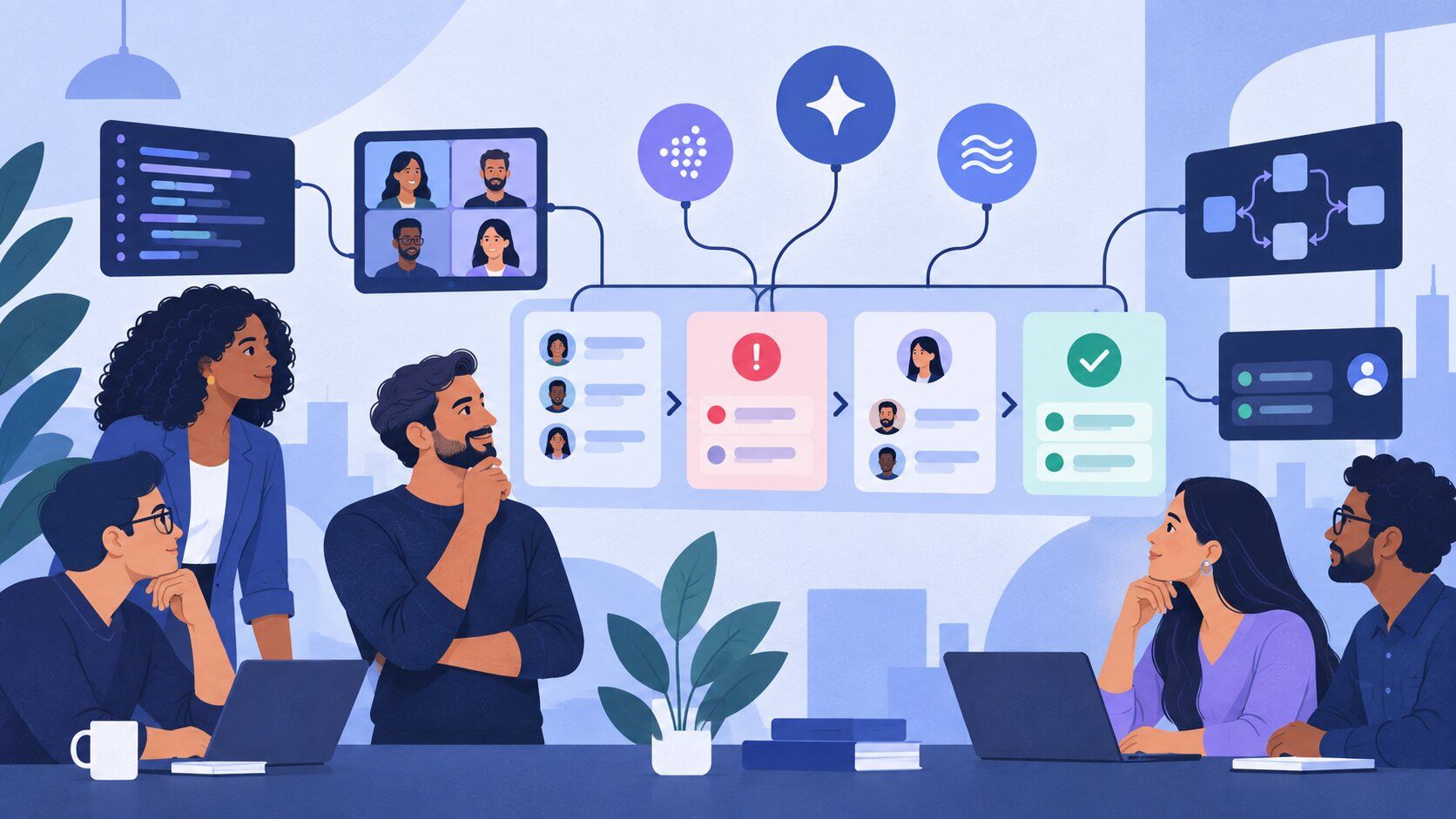 Managing Hybrid Human-AI Workflows Without Status Chasing