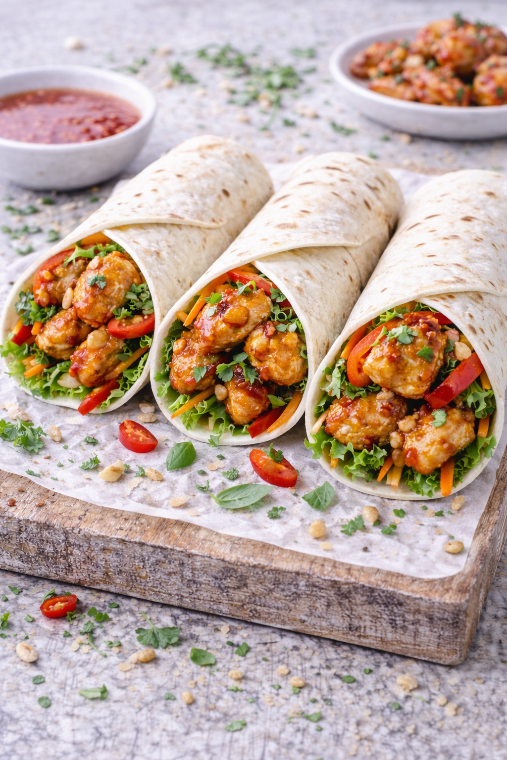 Sweet Chilli Chicken Wraps