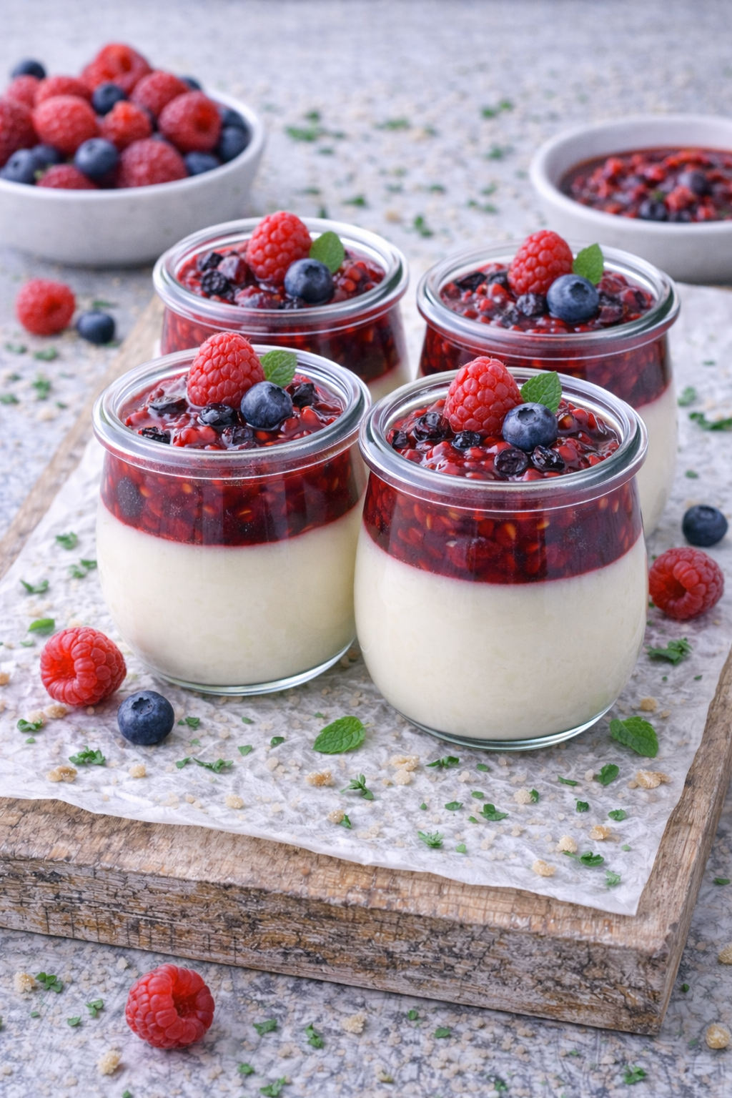 Panna Cotta mit Beerenkompott