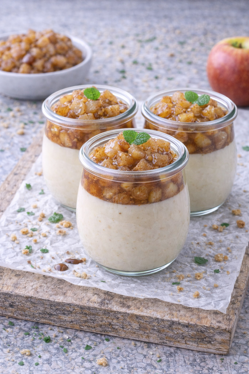 Panna Cotta mit Bratapfelcreme