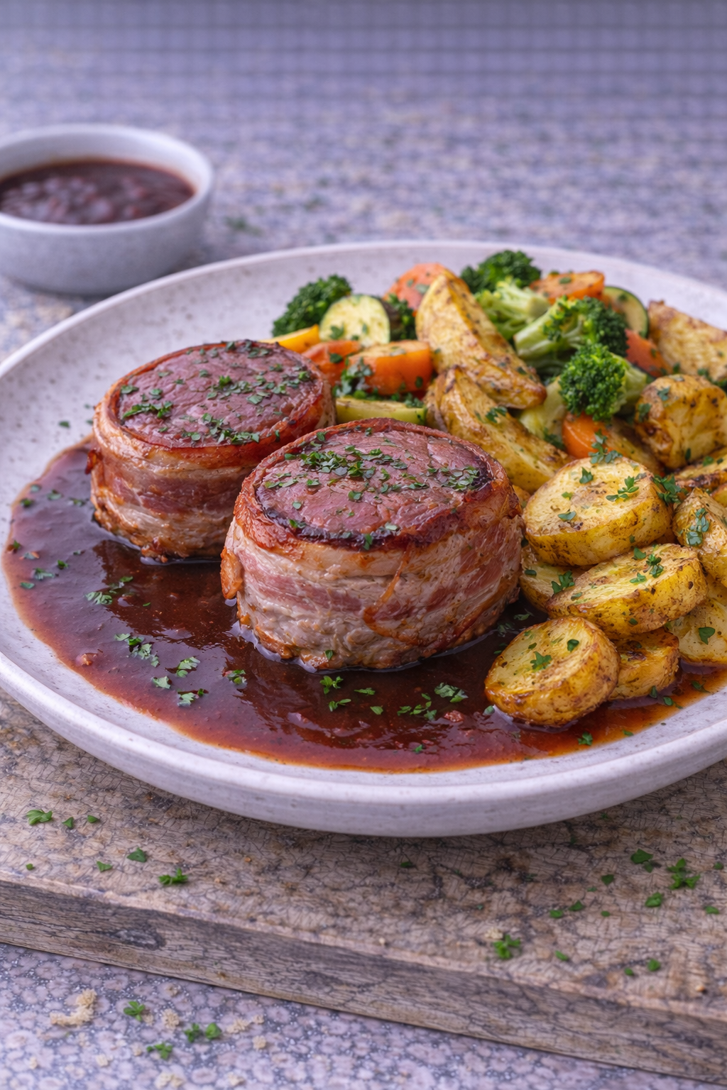 Rinderfilet in Speckmantel