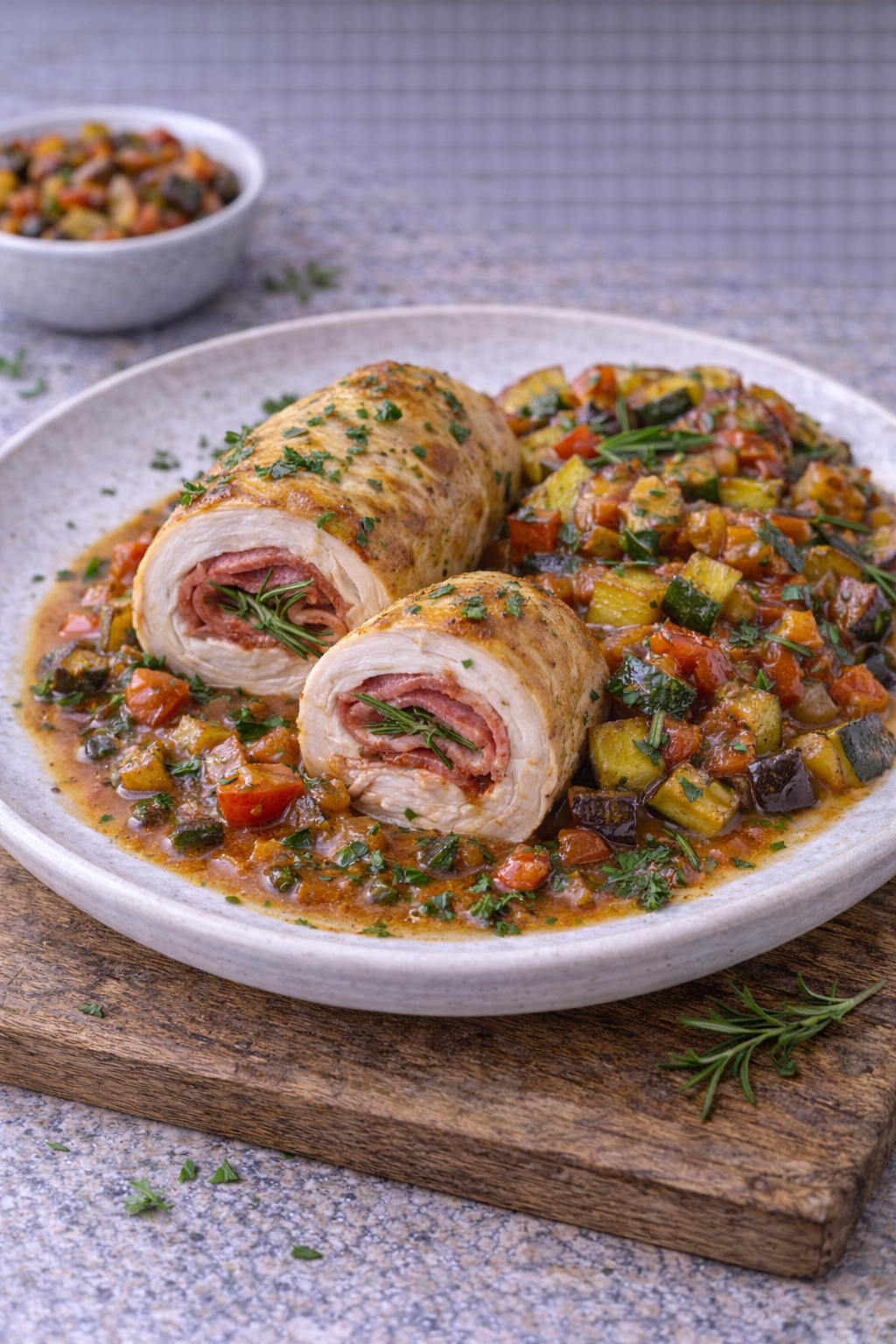 Hähnchenbrust-Roulade