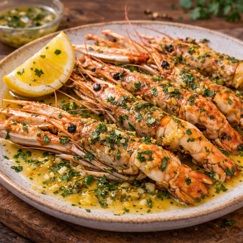Scampi in Knoblauchbutter