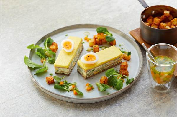 Kräutercrème mit Tafelspitz & Senftopping