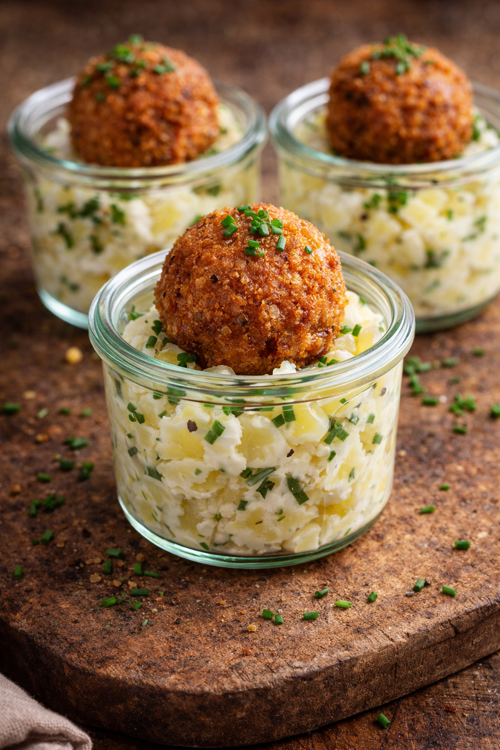 Partyfrikadellen mit Kartoffelsalat