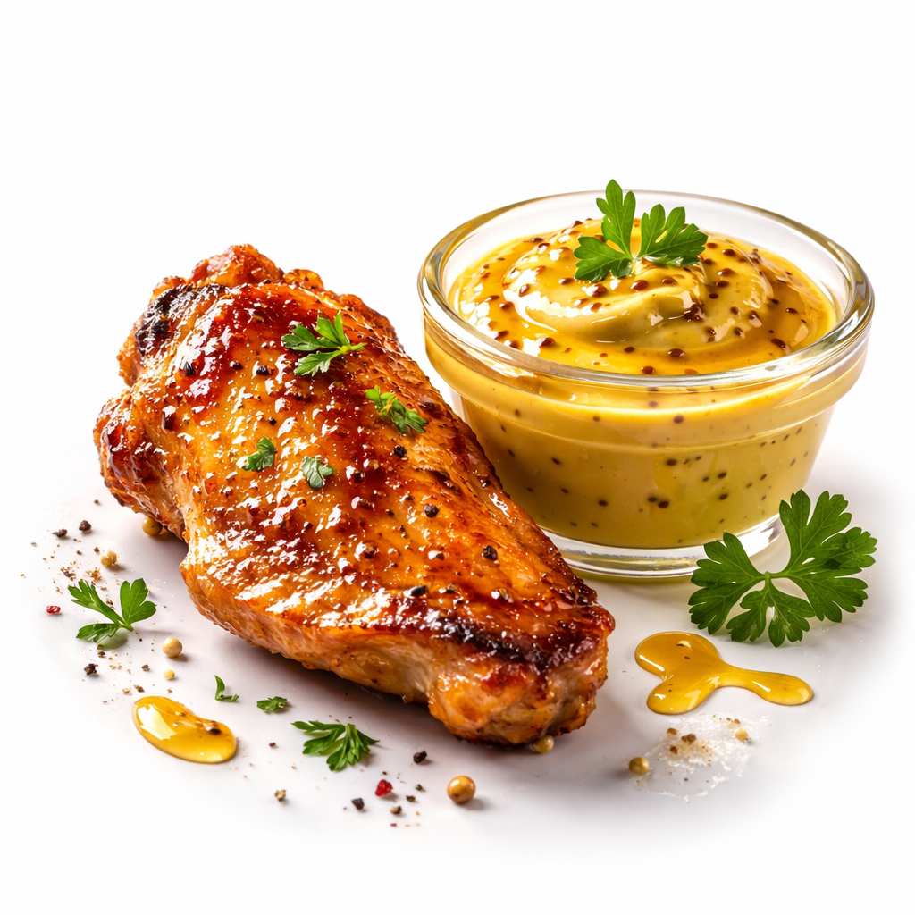 Chicken Wings mit Honig Senf Dip