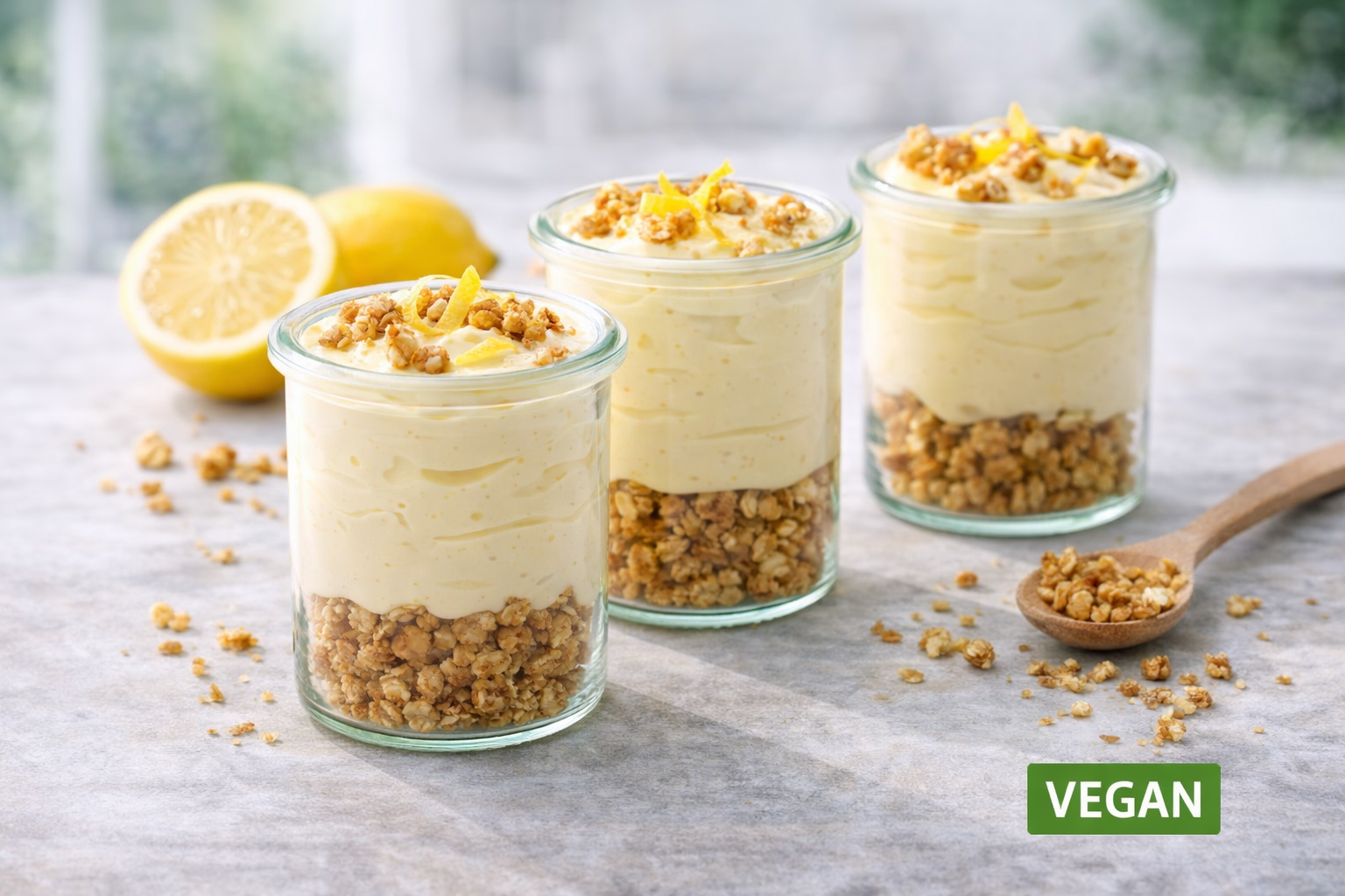 Zitronencreme mit Chrunchy (vegan)