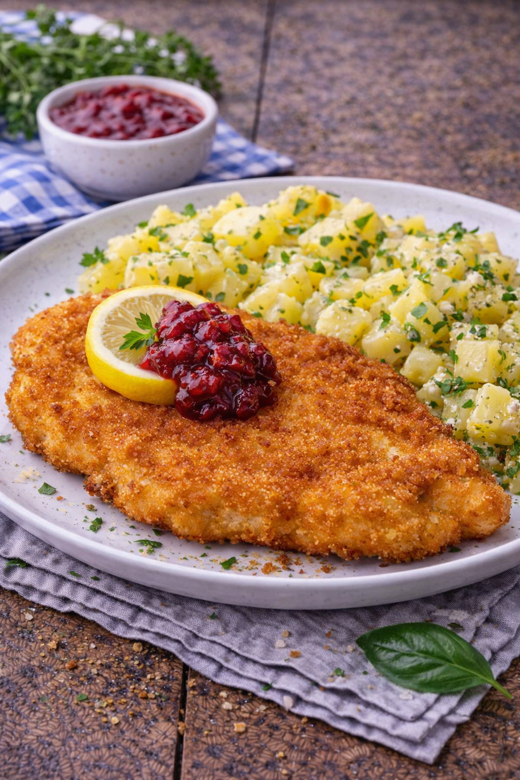 Goldbraunes Hähnchen-Schnitzel