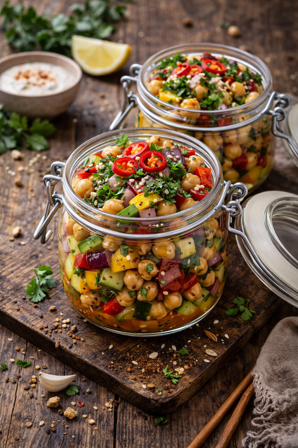 Orientalischer Kichererbsensalat (vegan)