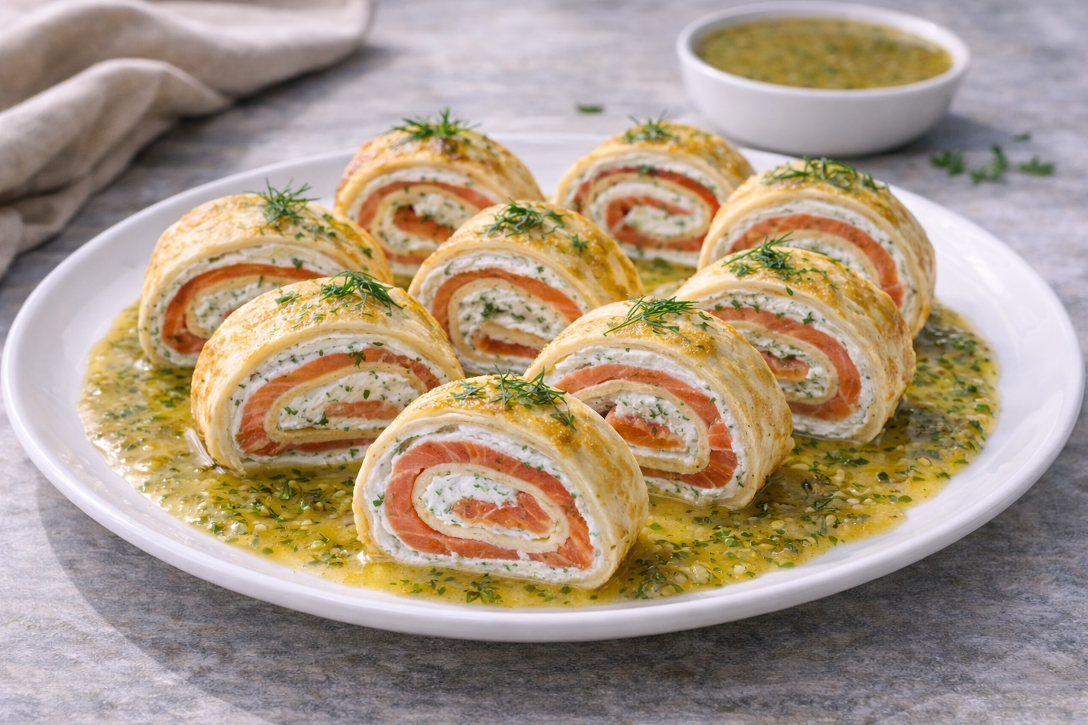 Lachs-Crêpes-Roulade