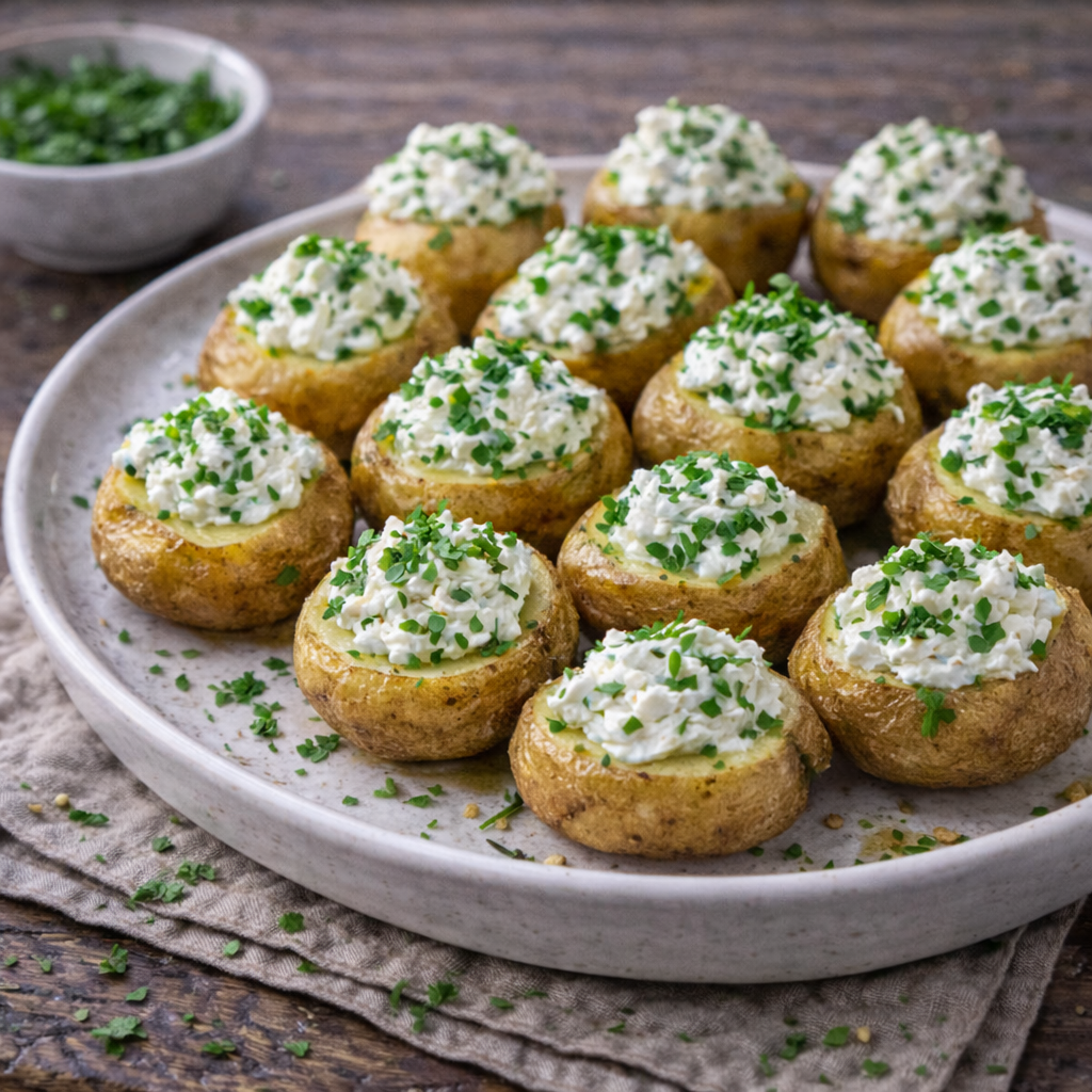 Mini "baked potato" Frischkäse (veggie)