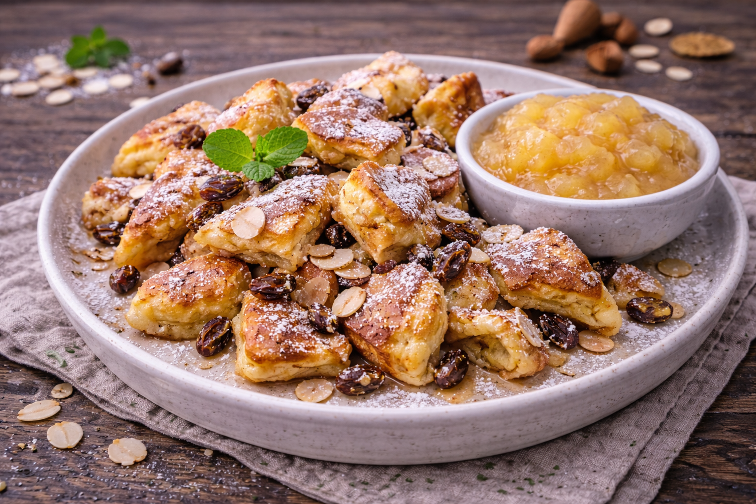 Kaiserschmarrn mit Apfelkompott