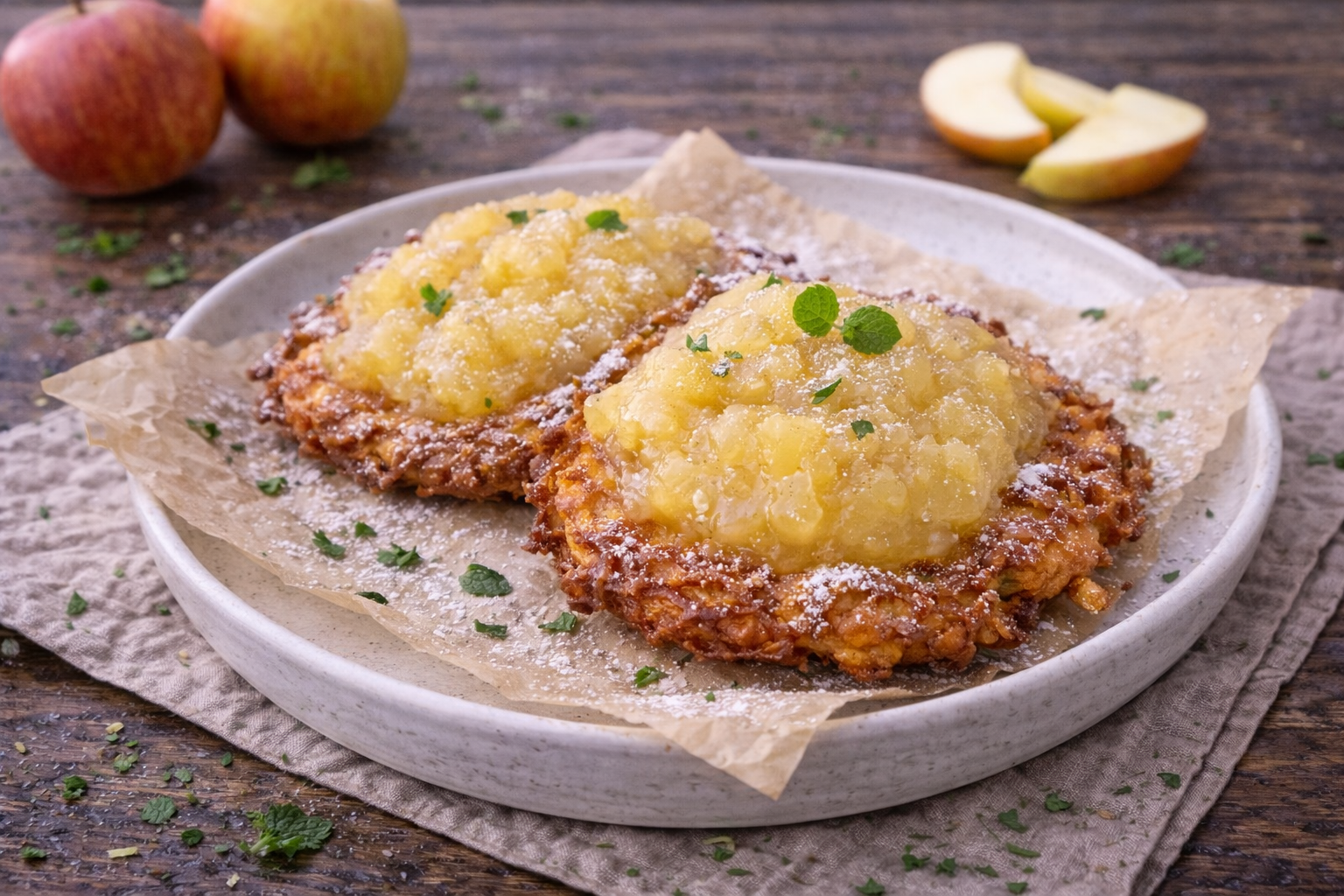 Kartoffelpuffer mit Apfelmus