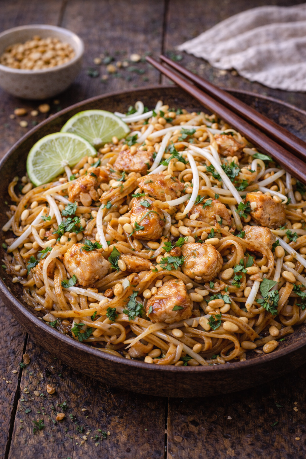 Pad Thai with Chicken & Peanuts