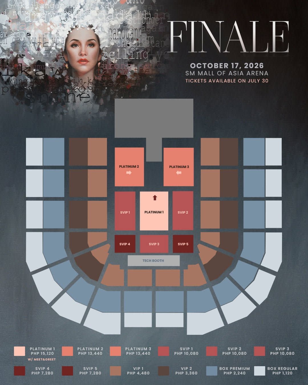 Regine Velasquez FINALE Seat Map