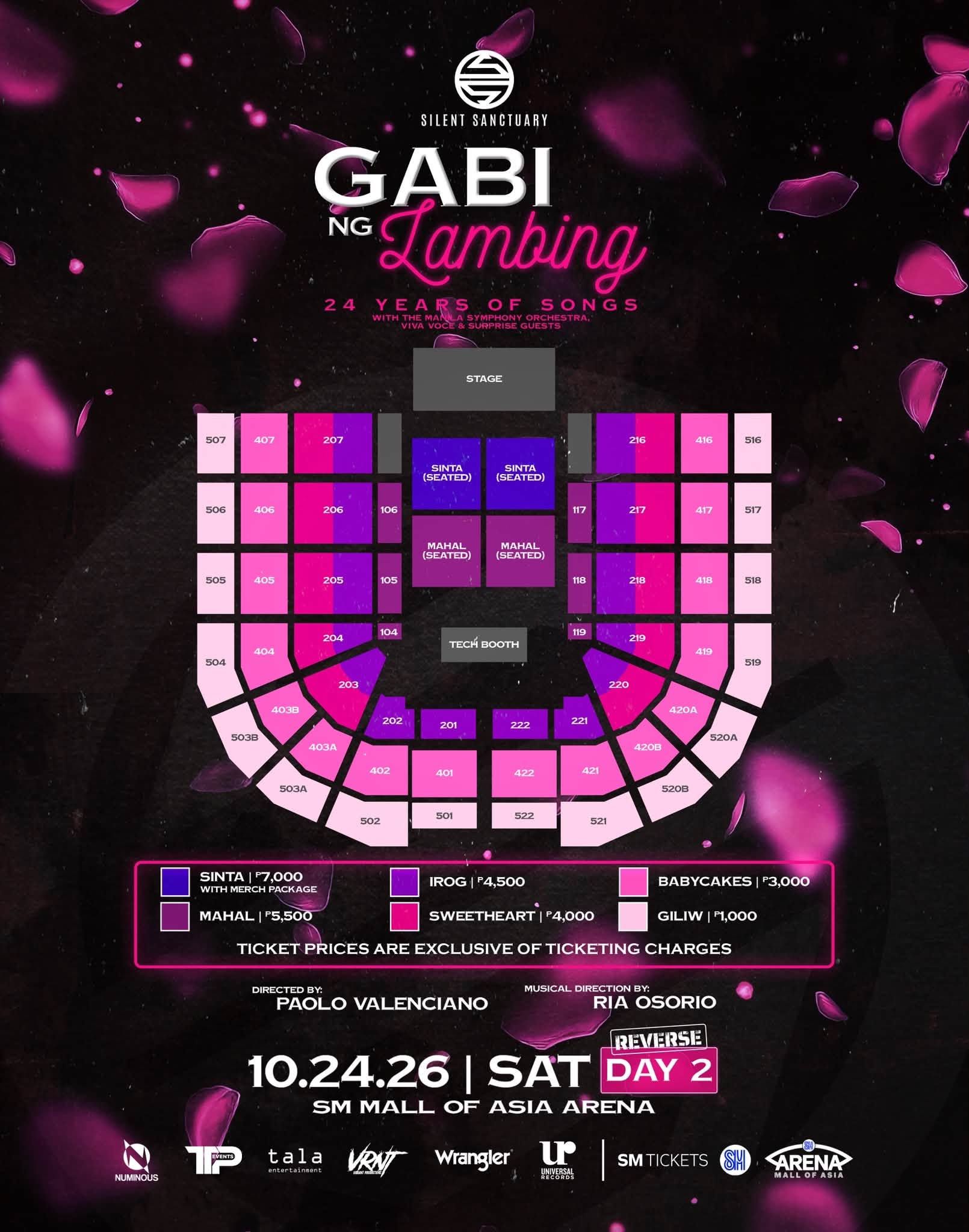 Silent Sanctuary Gabi ng Lambing Reverse Day 2 Seat Map
