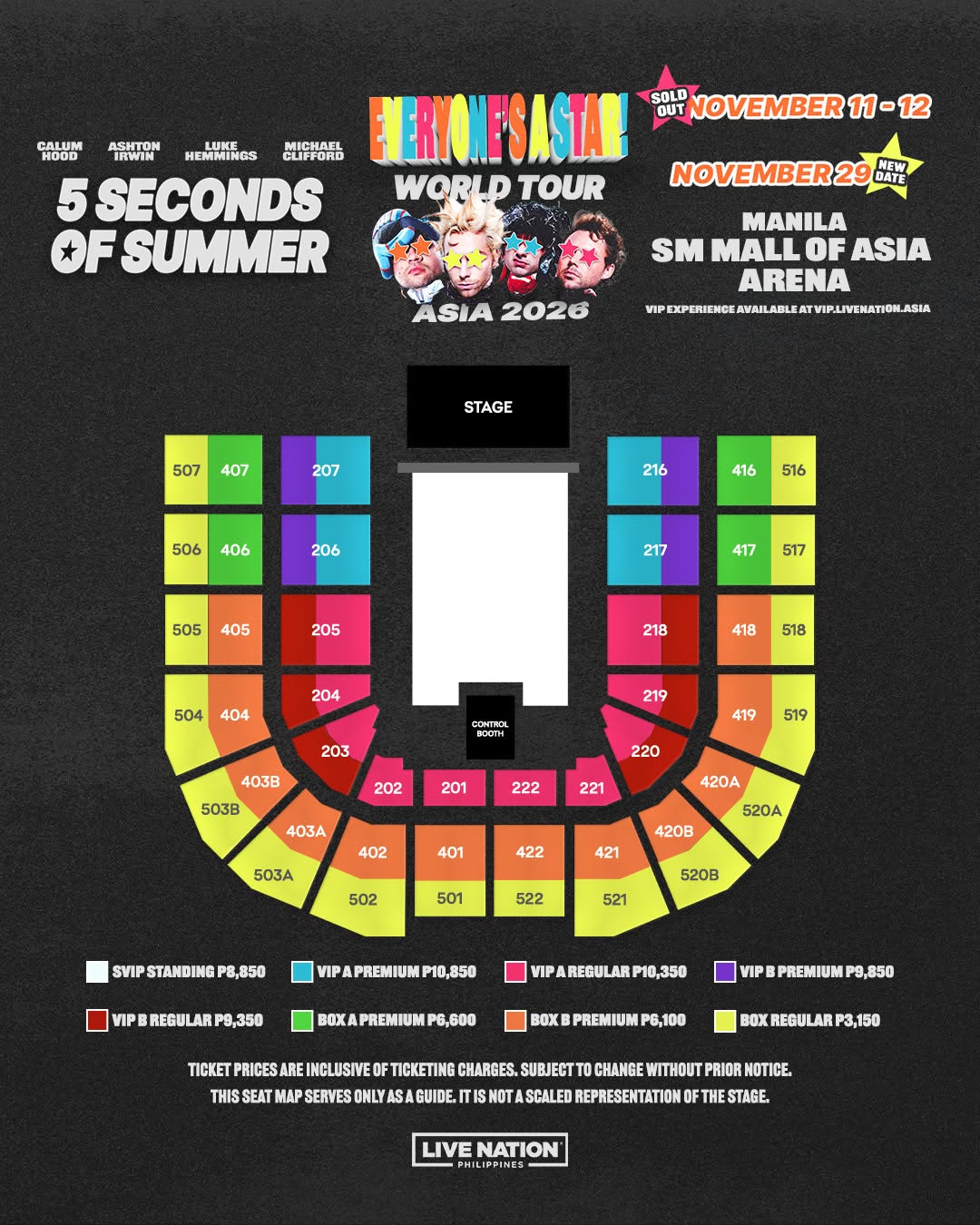 5SOS Seat Map