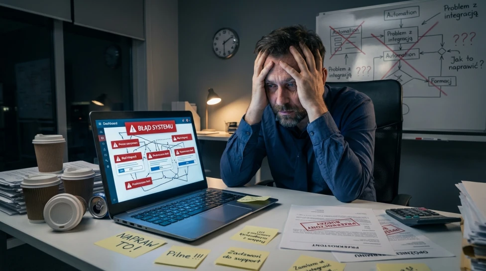 Frustracja biznesowa z powodu źle wdrożonej automatyzacji