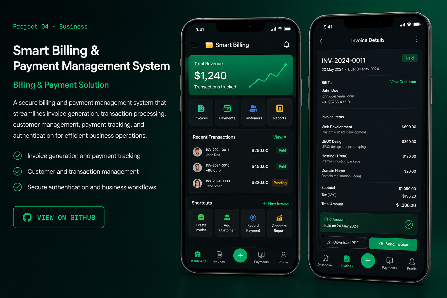 Smart Billing & Payment Management System