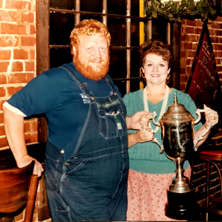 Jim and Becky Farmer with the Irish Cup