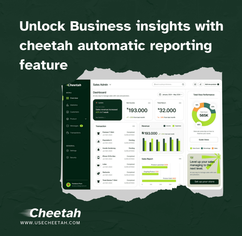 Unlock Business Insights with Cheetah’s Automatic Reporting Feature